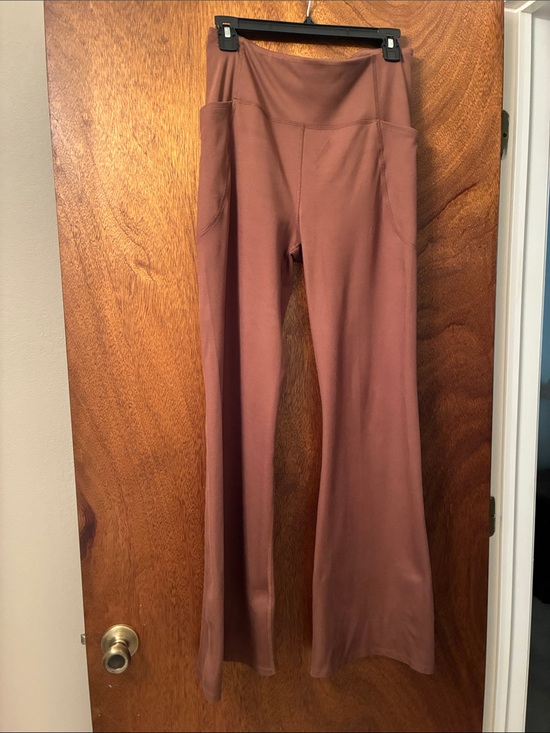 Freely Pants - High-Rise Wide-Leg  Brown yoga pants